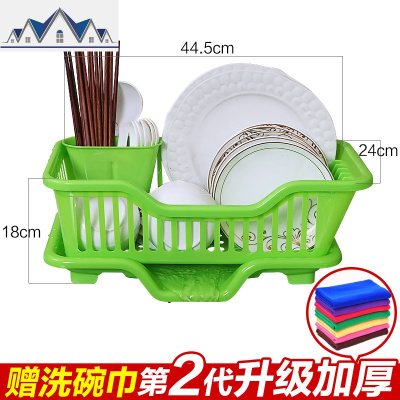 带盖家用简易碗柜厨房用品沥水碗碟架抽屉式晾放碗筷收纳盒置物架 三维工匠