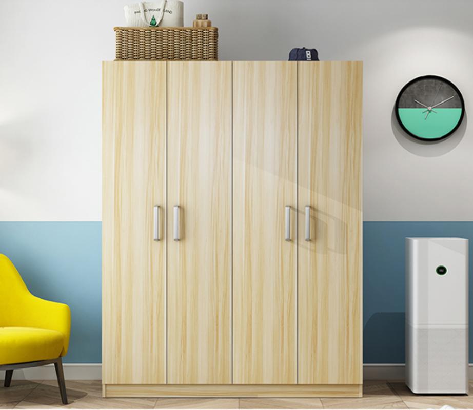 三能 办公家具简约现代经济型组装人造板简易出租房成人卧室2门3门衣橱 简易衣柜