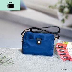 2020新款小方包牛津布包简约斜挎包宽背带撞色女包轻便防水尼龙包NEW LAKE女斜挎包