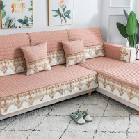 家柏饰(CORATED)四季通用防滑沙发垫坐垫子布艺全包萬能沙发套罩沙发盖布沙发巾 清婉香槟 110*160cm