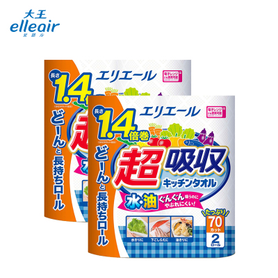 爱璐儿Elleair大王爱璐儿超吸收厨房用纸70节*4卷