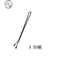 JiMi黑色钢弧形刘海一字侧边夹碎发夹子头饰头发卡子女铁丝u型夹简约