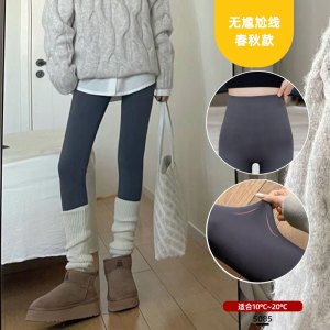 灰色鲨鱼裤女外穿冬加绒加厚压力瘦腿棉裤外穿瑜伽保暖秋裤打底裤