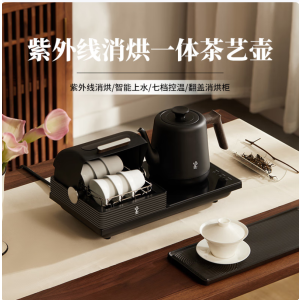 苏宁宜品推荐 现代简约茶具套装 800ml冰机工艺煮茶 3-4人适用 家用多功能茶具