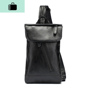 简约男士小包新款皮质单肩包时尚街头ipad斜跨包户外后背包2020潮NEW LAKE 黑色男士单肩包 黑色