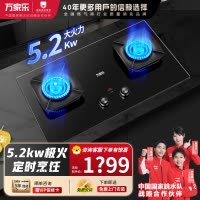 万家乐猛火燃气双灶AC7A家用智能防干烧左定嵌入式台嵌两用 [智能防干烧+左定时]