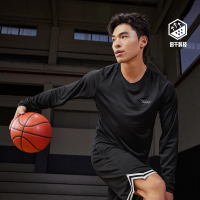 361°运动t恤男新款速干透气跑步篮球服男长袖印花运动长T