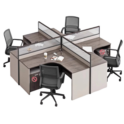 悦兴诚屏风工位办公桌含椅2800*2400*1100mm套