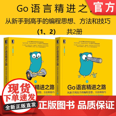 套装 正版 Go语言精进之路 从新手到高手的编程思想 方法和技巧 1 2 共2册 白明 编程思维 实践