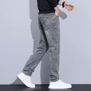 多颜色超火欧版直筒牛仔裤高端欧码男装长裤子jeans men 牛仔裤男