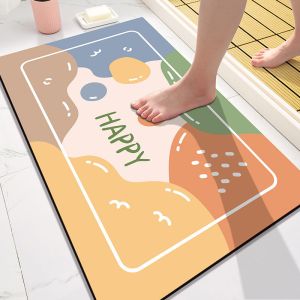 [补贴10%]小清新硅藻泥软地垫浴室卫生间厕所门口吸水防滑脚垫进门入户地毯 50*80CM(主图款)