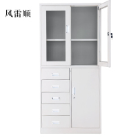 风雷顺钢制文件柜资料柜档案柜财务凭证柜带锁储物柜铁皮柜书柜偏五斗文件柜