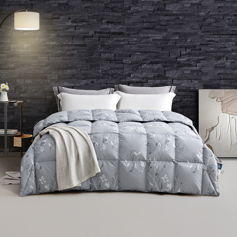 罗莱冬季双人羽绒被磨毛面料鸭绒填充绗缝工艺200×230cm保暖轻柔舒适