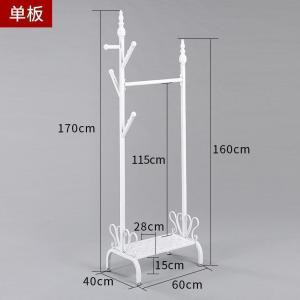 森美人简易衣帽架卧室移动挂衣架落地欧式铁艺家用衣服挂架收纳架