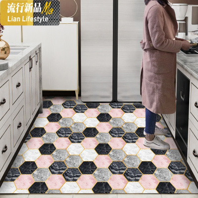 厨房地垫满铺防滑防水防油家用地板垫脚垫垫子定制大面积阳台地毯 三维工匠