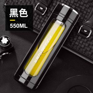 富光玻璃杯双层男士家用高硼硅耐热水杯便携车载茶水分离泡茶杯子