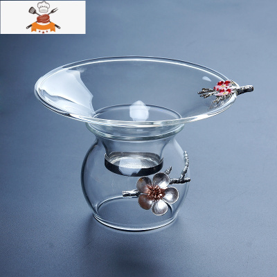 日式梅花整套功夫茶具套装家用耐热玻璃泡茶壶茶杯茶道锤纹烧水壶 梅花茶漏 敬平