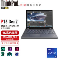 联想笔记本电脑ThinkPad P16 (0CCD) 英特尔酷睿i9 16英寸高性能轻薄设计师工作站i9-13980HX 64G 2TB RTXA4000 12G 4K超清 定制