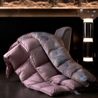 孔雀灵感~天丝棉95%白鹅绒被子冬季倘入云端加厚羽绒被芯