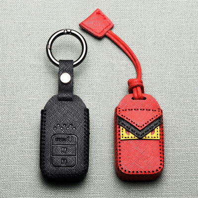 [补贴10%]小怪兽2021款本田CRV钥匙套专用真皮皓影汽车钥匙扣创意个性19款汽车钥匙包