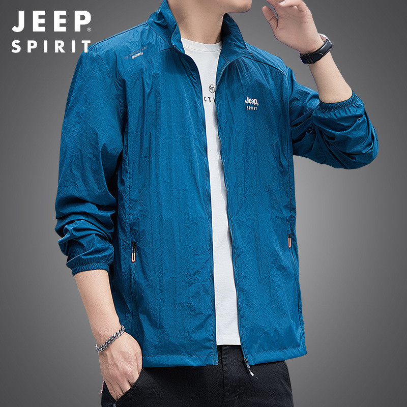 JEEP SPIRIT 防晒衣男款夏外套轻薄新款钓鱼男士上衣 JC7259