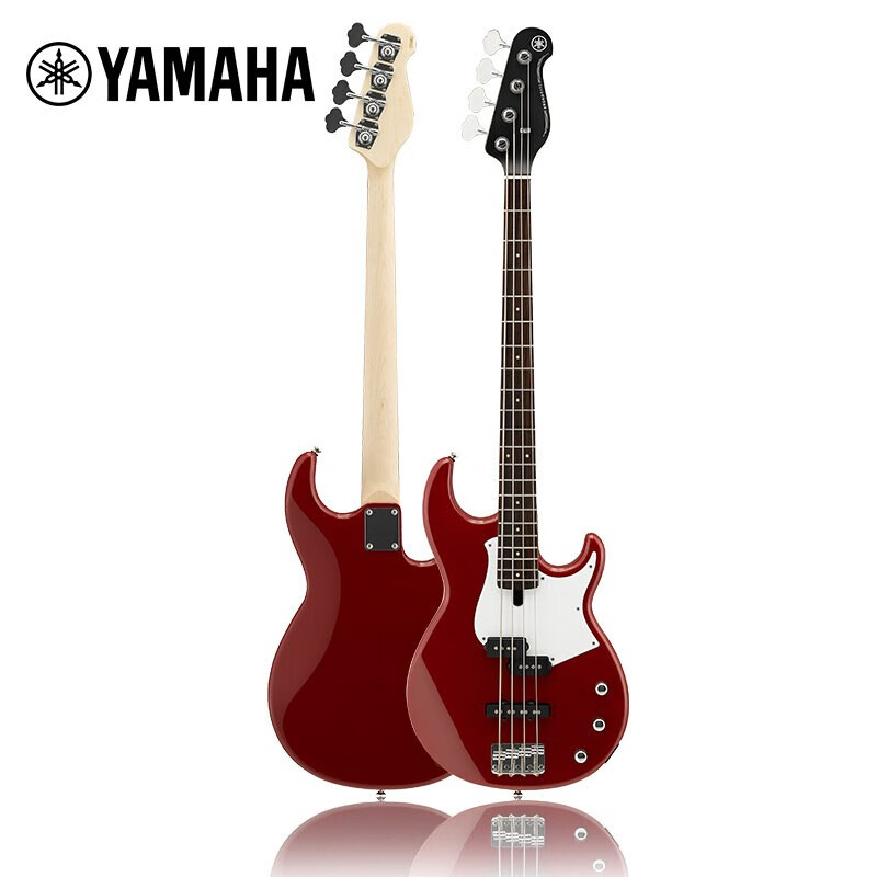 雅马哈电贝司四弦贝斯入门初学吉他bb234 rbr莓红色
