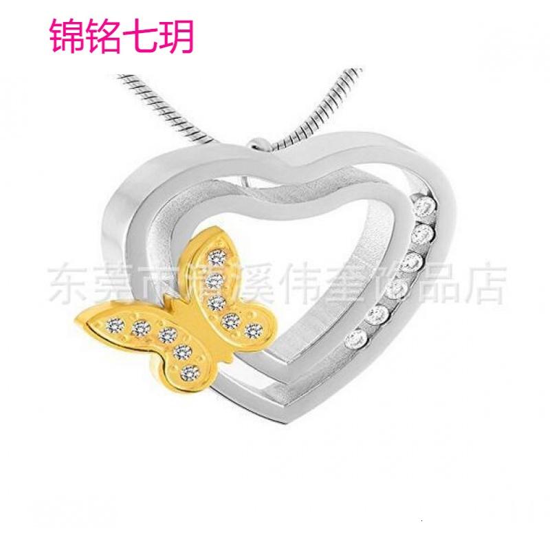 纪念宠物狗狗爱人遗骨毛发心形蜂鸟骨灰盒项链可打开香水瓶吊坠1