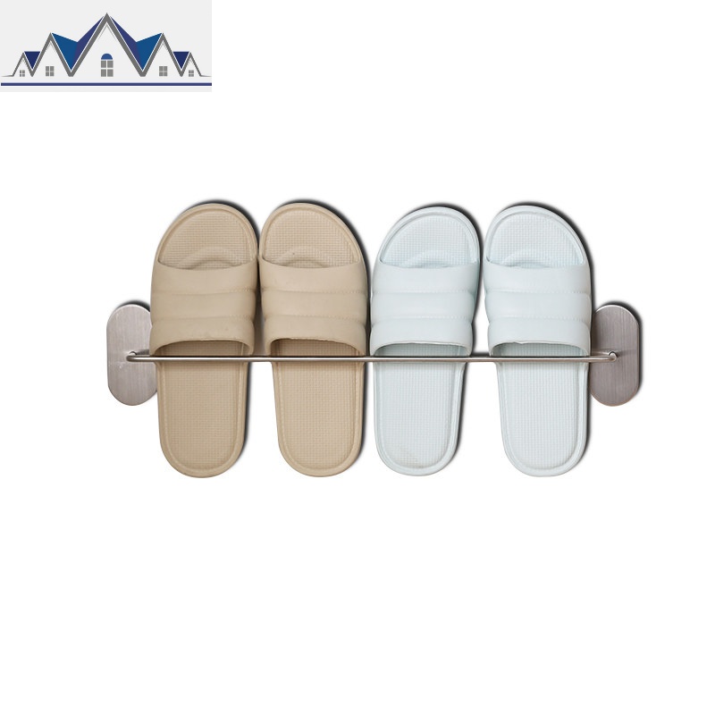 厕所浴室放拖鞋架墙壁壁挂式免打孔的收纳口免钉卫生间沥水 三维工匠收纳层架