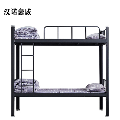 汉诺鑫威铁架床钢木床宿舍床黑色加厚型2000X900含床板[工厂现做 7天内发货]