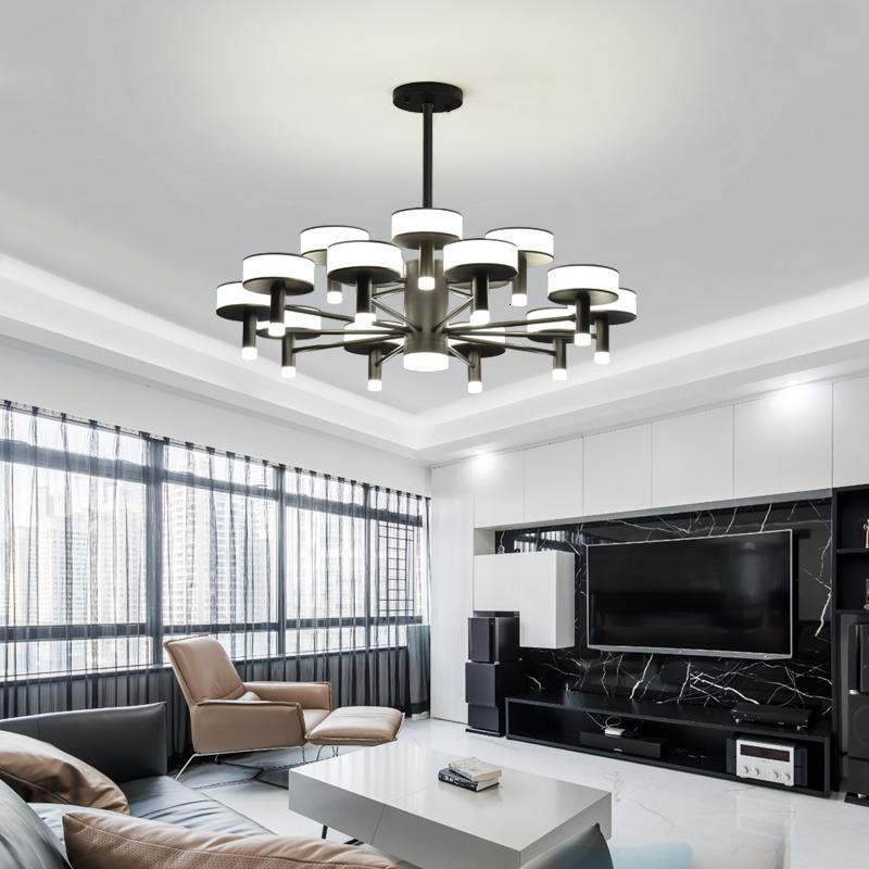 现代简约客厅闪电客吊灯北欧大气家用大灯卧室餐厅吊顶灯具