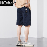 HLCOMAN夏季薄款裤子男生工装短裤潮牌宽松直筒2025休闲五分马裤速干中裤