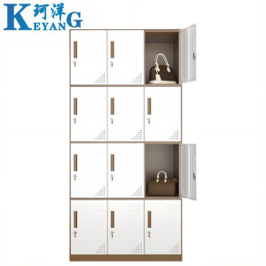 珂洋 更衣柜储物柜 咖白拆装十二门 台