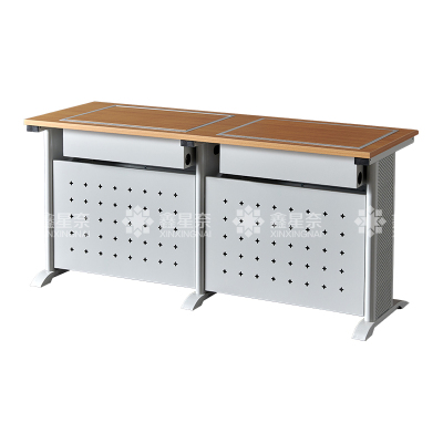 鑫星奈 XXN4012408 隐藏式翻转电脑桌培训桌教室机房多媒体学习桌办公桌A款双人位