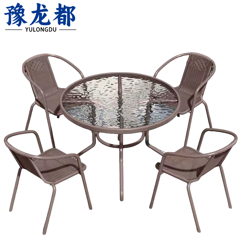 豫龙都休闲桌椅 四椅 套