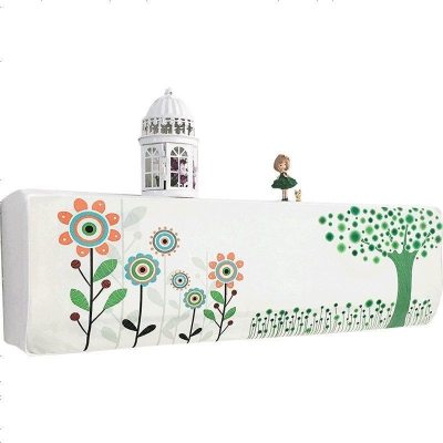 布莱梦卧室美的格力弹力布挂式空调罩简约布艺全包挂机空调套空调防尘罩挂机弹力布2号大号(约92*22*29cm