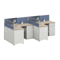 臻远 ZYGW-093屏风工作卡位职员桌办公桌 F型双人位