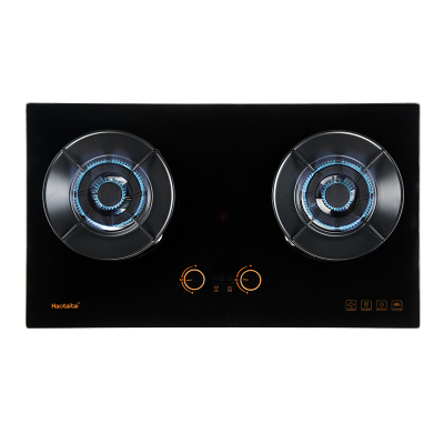 Haotaitai家用燃气灶JZT-X402LS 5.2kW大火力70%高热效左右双定时烟灶联动可调底壳保洁炉头天然气