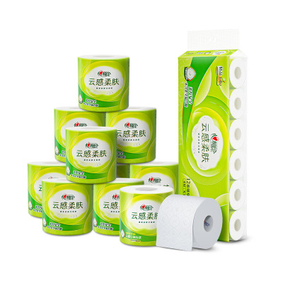 心相印卷纸卫生纸云感柔肤立体卫生间用纸4层加厚卷筒纸厕纸 BT5410单提 4层*150g/卷*10卷