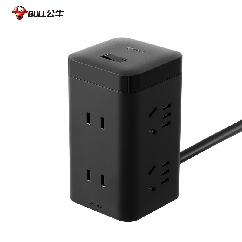 公牛(bull) 高端抗电涌魔方 线长1.8米 TQU006