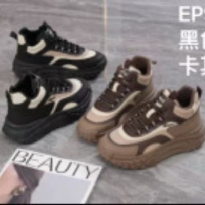 ins韩版厚底老爹鞋秋季新款街拍学生跑步运动鞋增高鞋_2