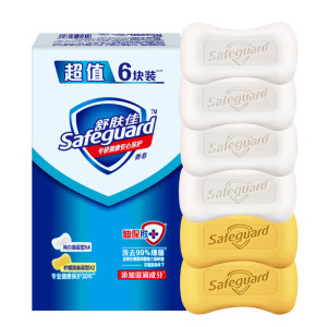 舒肤佳香皂(纯白100g*4+柠檬100g*2) 六块装 清洁保湿沐浴皂 沐浴洗手两用皂 男女士香皂 新老包装随机发