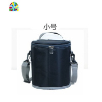 上班圆形饭盒保温袋便当手提包大号保暖袋铝箔加厚学生保温桶袋子 FENGHOU 圆桶包中号(蓝色)