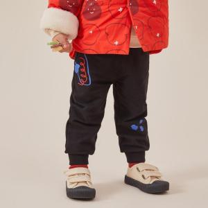 [99元3件]moomoo童装男小童针织裤春秋新款儿童运动裤微弹卡通印花潮