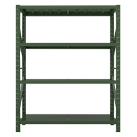 乙壬消防铁锹镐农具摆放架安保装备器材存放架绿色货架1.5米货架中型-主架