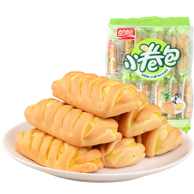 盼盼食品官方旗舰店-小卷包300g凤梨原味早餐点心面包
