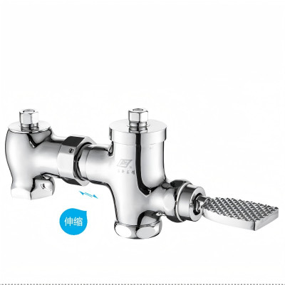 立新求精 特大卧式脚踏伸缩冲洗阀 LX-120-3 个