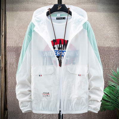 防晒服男夏季薄款透气加大码防晒衣外套情侣款防晒衫休闲连帽男装