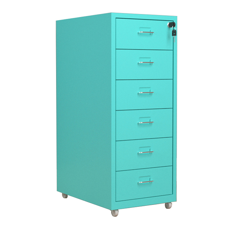 景福达文件柜蓝色六抽280*410*690mm台