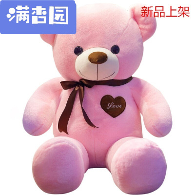 舒弗（LACHOUFFE)2021玩具北极熊大号抱枕公仔泰迪熊玩偶娃娃玩偶靠垫生日女羽绒棉70cm1.2米粉色泰迪熊默认尺寸