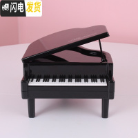 三维工匠萌化仿真钢琴存钱罐可爱储蓄罐装饰少女心摆件儿童生日 升级版钢琴钱罐—黑色